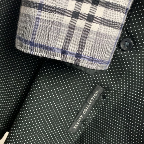 Boys Report Collection LS button down black/wht dots - Picture 6 of 6